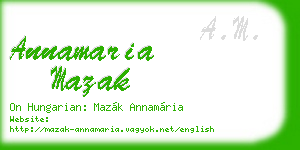 annamaria mazak business card