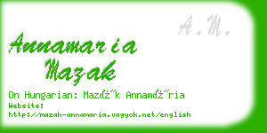 annamaria mazak business card